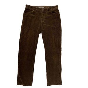 Vans Off the WALL Brown Corduroy Pants 32x29 Skater DIstressed Grunge